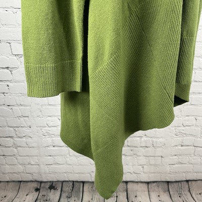 NWD Westbound Green Knit Ribbed Pullover V Neck Stretch Sweater Size 2X