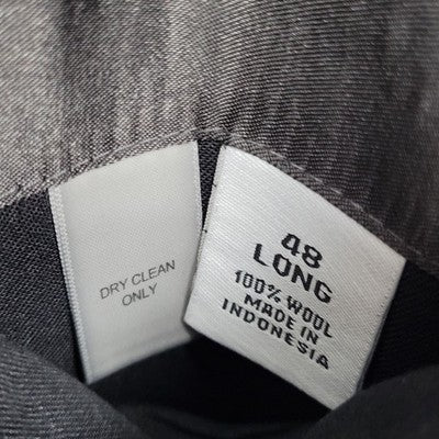Joseph & Feiss Grey 100% Wool International Trio Blazer Sport Coat Size 48L