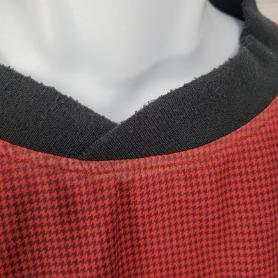 VTG ‘99 Portfolio Golf Classic Red Black Houndstooth Pullover Light Jacket US XL