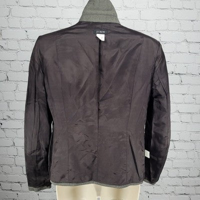 J.CREW Brown 100% Wool 4 Button Lined Notch Pockets Blazer Suit Jacket 2