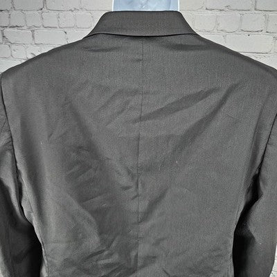 Haggar Black Slim Fit Travel Performance 2 Button Vented Blazer Sport Coat 42R
