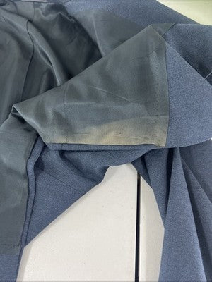 VTG Christian Brooks Blue 2 Button Vented Notch Blazer Sport Coat USA 42XL