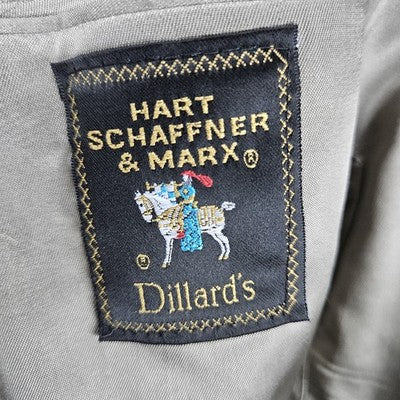 Hart Schaffner Marx Brown Black 100% Wool 3 Button Blazer Sport Coat USA 43R