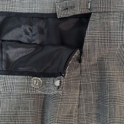 VTG Pendleton Black & White 100% Virgin Wool Check Skirt USA Made Size 8 (30x27)