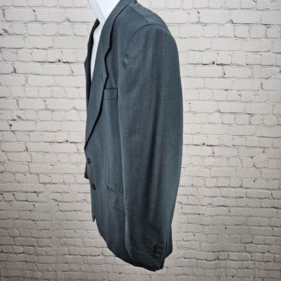 Vito Rufolo Blue 100% Wool 2 Button Ventless Notch Blazer Sport Coat Italy 40R