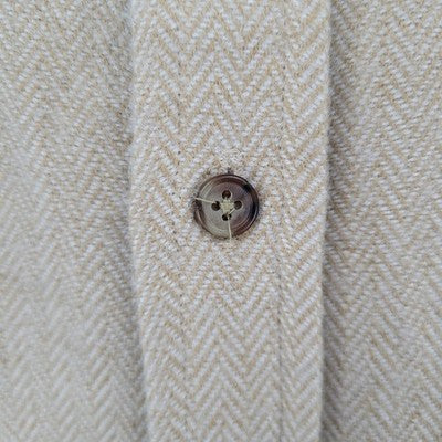 Alaska 1959 Wilderness Gear Beige Cotton Lightweight Flannel Herringbone Top XXL