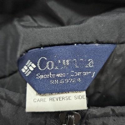 VTG Columbia Black Insulated Zip Snow Ski Winter Bib Pants Medium (28x28) *tear