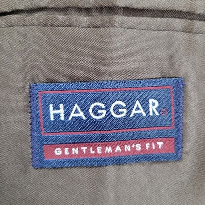 Haggar Grey Gentleman's Fit 2 Button Vented Notch Blazer Sport Coat USA Size 42L