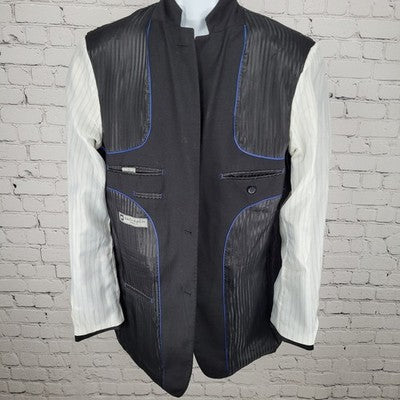 Bachrach Black 100% Wool Modern Fit 2 Button Double Vented Notch Blazer Size 42L