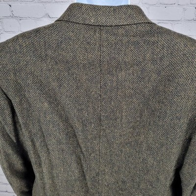 Austin Leeds Green Tweed 2 Button Single Vented Notch Blazer Sport Coat 40S