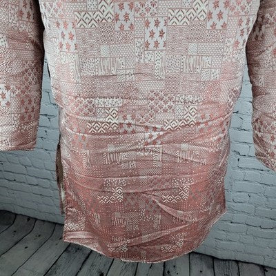 NWT Sojanya Red Buttoned Long Sleeve Pockets Indian Dress Kurta Size S/36