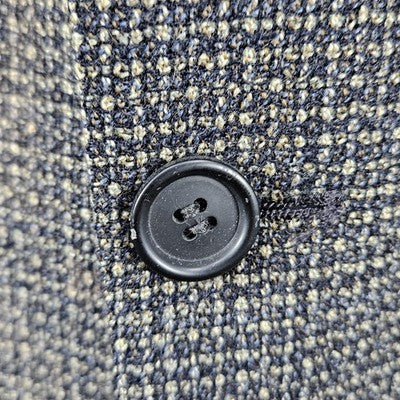 Daniel Hechter Black 100% Worsted Wool 2 Button Notch Blazer Sport Coat 48L