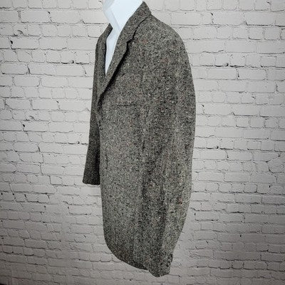 VTG Don Richards Grey Tweed 3 Button Vented Notch Blazer Sport Coat USA 42
