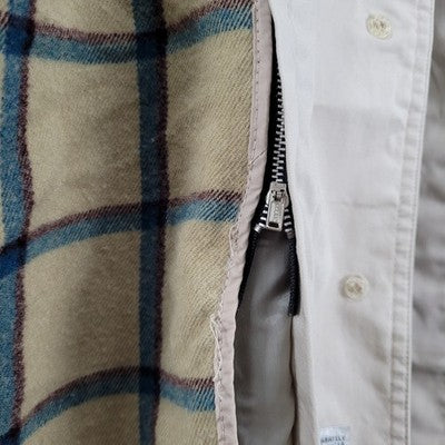 London Fog Beige Limited Edition Buttoned Removable Plaid Liner Trench Coat 10R