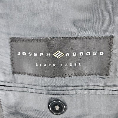 Joseph Abboud Black Label Grey 100% Wool 2 Button Blazer Sport Coat USA 40R