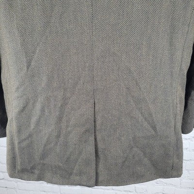 Alan Flusser Brown 100% Lambswool Tweed Notch Vented Blazer Sport Coat Size 44R