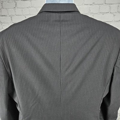 Jos A Bank Black 100% Wool Tailored Fit Travelers 2 Button Blazer Sport Coat 43R