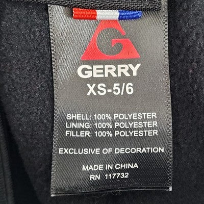 Gerry Black Insulated Fleece Lined Zip Pockets Snow Bibs Pants Kids Size XS 5/6