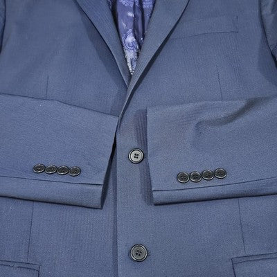 Ricardo Almeida Navy 100% Wool Felipe Pontes 2 Button Blazer Sport Coat 54 US 44