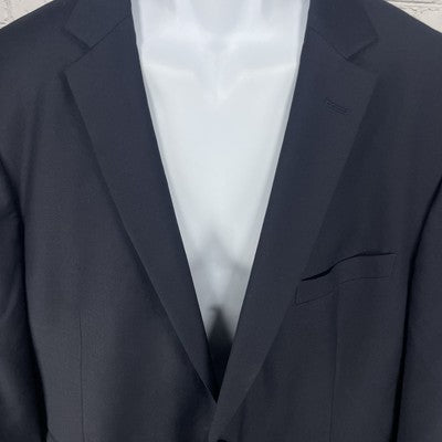 Mantoni Dark Navy Fine Wool 2 Button Vented Notch Blazer Sport Coat Size 48R