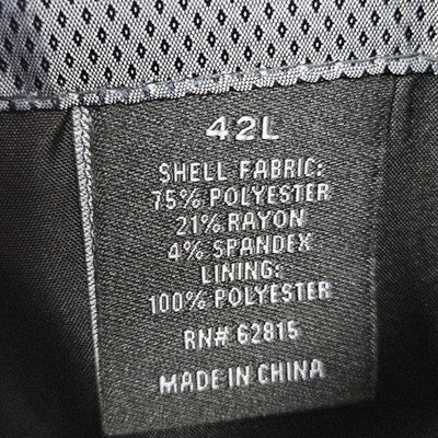 J Ferrar Grey Slim Fit Stretch 2 Button Double Vented Peak Blazer Sport Coat 42L