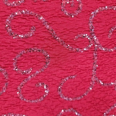 VTG Kathie Lee Cranberry Red Sequin Velvet Short Sleeve Long Dress Large L