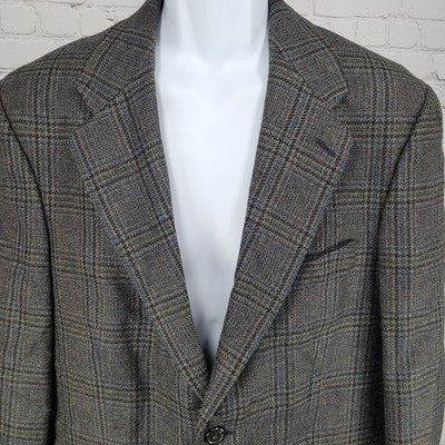 Chaps Ralph Lauren Blue 100% Wool 2 Button Vented Notch Blazer Sport Coat 40S