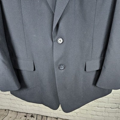 Edwards Navy Signature Natural Stretch 2 Button Notch Blazer Sport Coat 50R