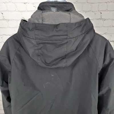 Free Country Black Insulated Removable Hood Inner Pockets Jacket Size Medium M