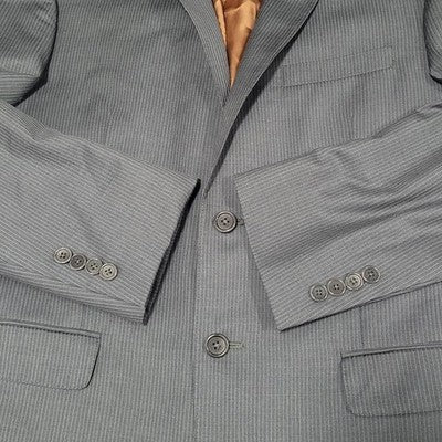 Joseph Jos A Bank Charcoal Metropolitan Wool Slim Fit 2 Button Notch Blazer 40S