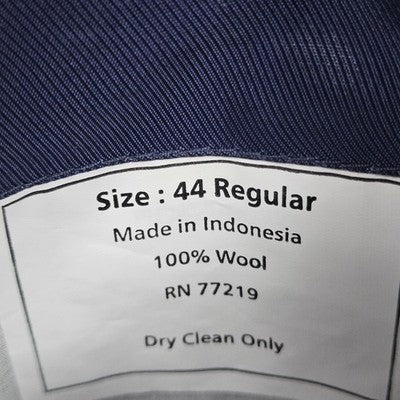 Pronto Uomo Navy 100% Wool Platinum 2 Button Vented Notch Blazer Sport Coat 44R