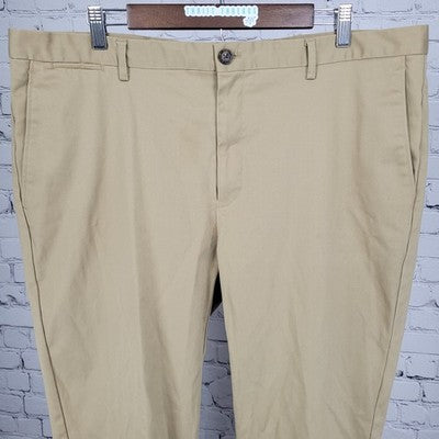 Jos A Bank Reserve Tan Tailored Fit Straight Leg Stretch Chino Pants 40x32