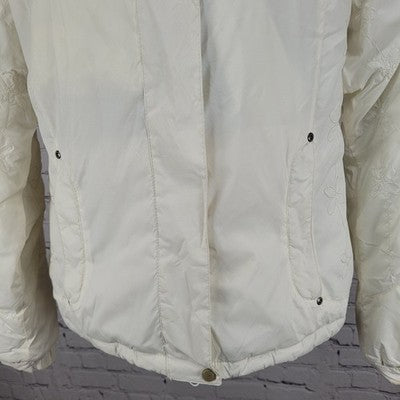 White Sierra Ivory Waterproof Breathable Hooded Insulated Zip Jacket Medium M