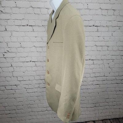 Midtown Man Casual Seperates Beige 4 Button Suit Jacket Sport Coat Size 42L