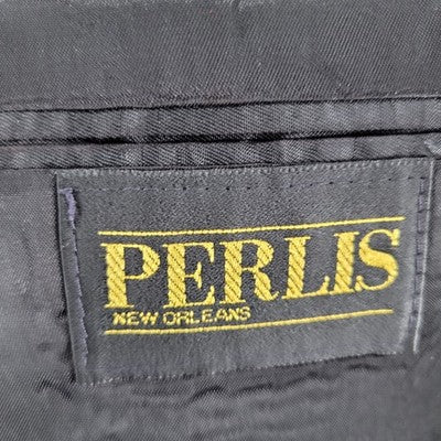 VTG Perlis Grey 100% Wool 2 Button Notch Blazer Sport Coat USA Made Size 42