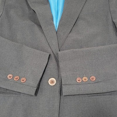 Perry Ellis Brown 1 Button Vented Lined Notch Blazer Women’s Suit Jacket Size 10