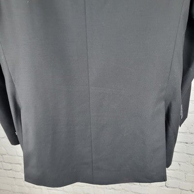 Bachrach Black 100% Wool Modern Fit 2 Button Double Vented Notch Blazer Size 42L