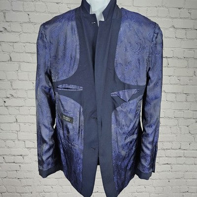 Ricardo Almeida Navy 100% Wool Felipe Pontes 2 Button Blazer Sport Coat 54 US 44