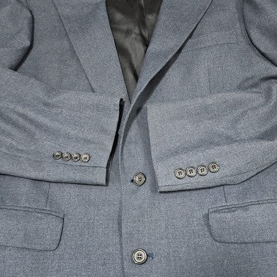VTG Christian Brooks Blue 2 Button Vented Notch Blazer Sport Coat USA 42XL