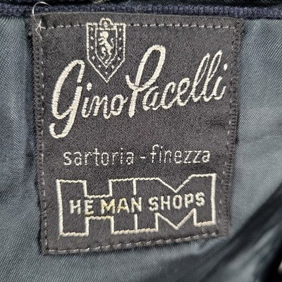 VTG Gino Pacelli Navy Satoria Finezza 2 Button Notch Blazer Sport Coat USA 53