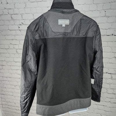 Michael Kors Grey Full Zip Removable Liner Stand Up Collar Jacket Large L