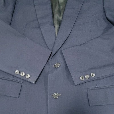 Cellini Collection Navy 2 Button Double Vented Notch Blazer Sport Coat 40R
