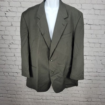 Vito Rufolo Green Wool Comero Super 100's 2 Button Blazer Sport Coat Italy 46R