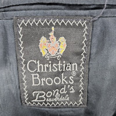 VTG Christian Brooks Blue 2 Button Vented Notch Blazer Sport Coat USA 42XL