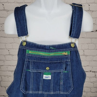 Liberty Blue Denim 100% Cotton Carpenter Pockets Workwear Overalls Size 42x30