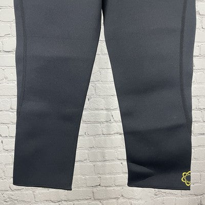 Zaggora Black Celu-lite Technology Workout Crop Leggings Pants Medium M (28x21)
