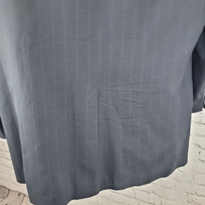 VTG Evan Picone Blue Wool Pinstriped 2 Button Blazer Sport Coat USA Made Size 44