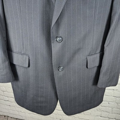 Jos A Bank Navy 100% Wool Gordon Signature 2 Button Blazer Sport Coat 43L