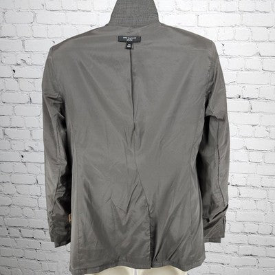 Ann Taylor Brown Wool Blend Stretch 2 Button Vented Notch Blazer Suit Jacket 6P