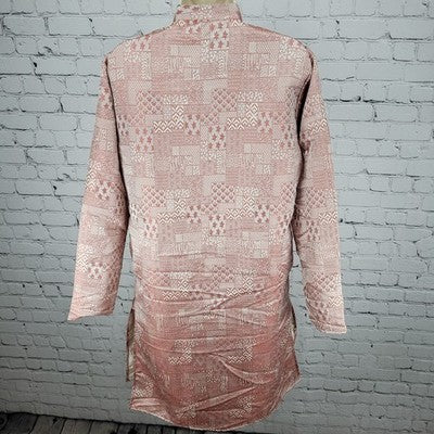 NWT Sojanya Red Buttoned Long Sleeve Pockets Indian Dress Kurta Size S/36